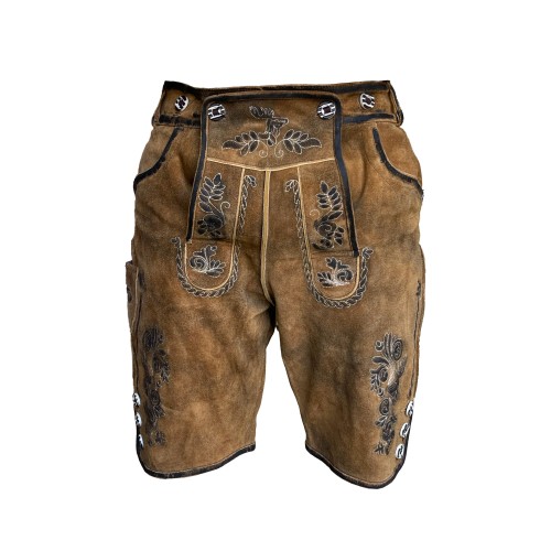 Lederhose mit Ledergürtel