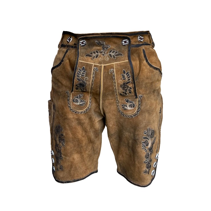 Lederhose mit Ledergürtel